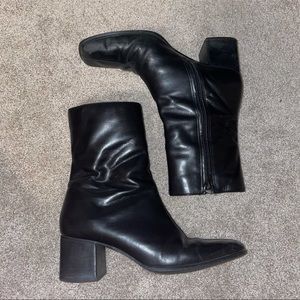 Seychelles vintage square toe genuine leather heeled boots